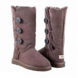 UGG  BAILEY BUTTON TRIPLET CHOCOLATE